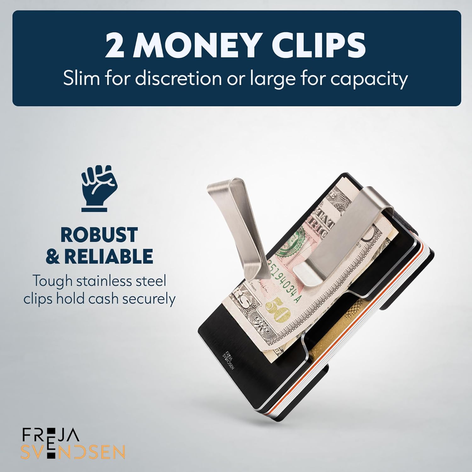 Printed Aluminum Wallet for Men - Slim Money Clip & Card Holder with Printed Finish. Enhanced RFID Blocking, Compact, Unique & Minimalist Wallets - Image 4