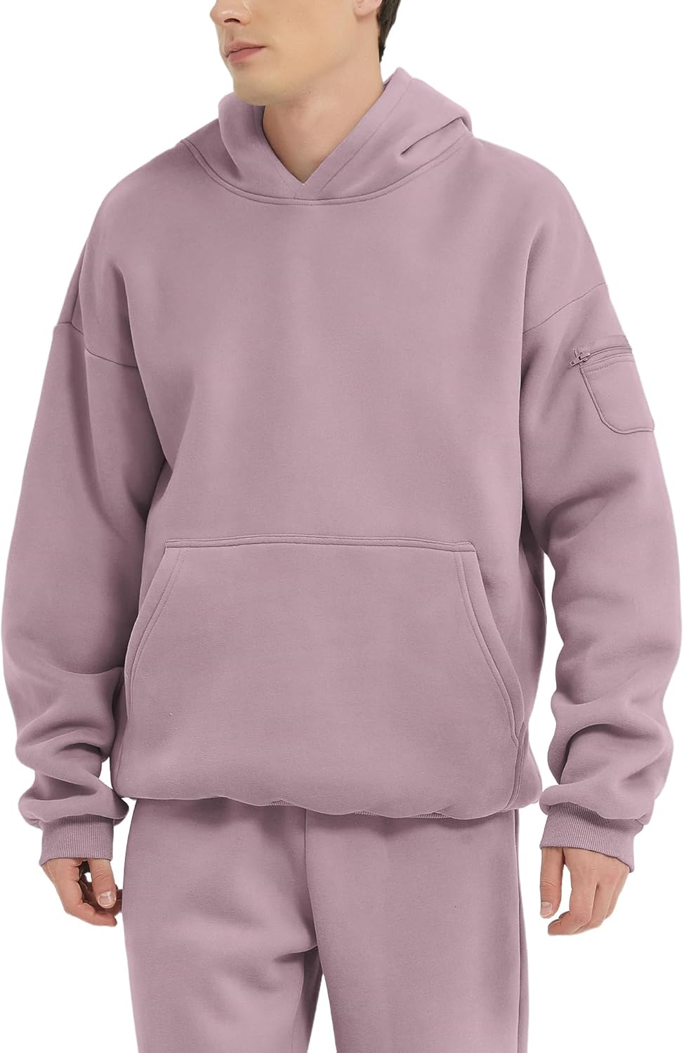 FAIABLE Men's Hoodies Pullover Oversized Soft Hooded Sweatshirts Fleece Relaxed Fit Casual Travel Hoodie with Hidden Pocket