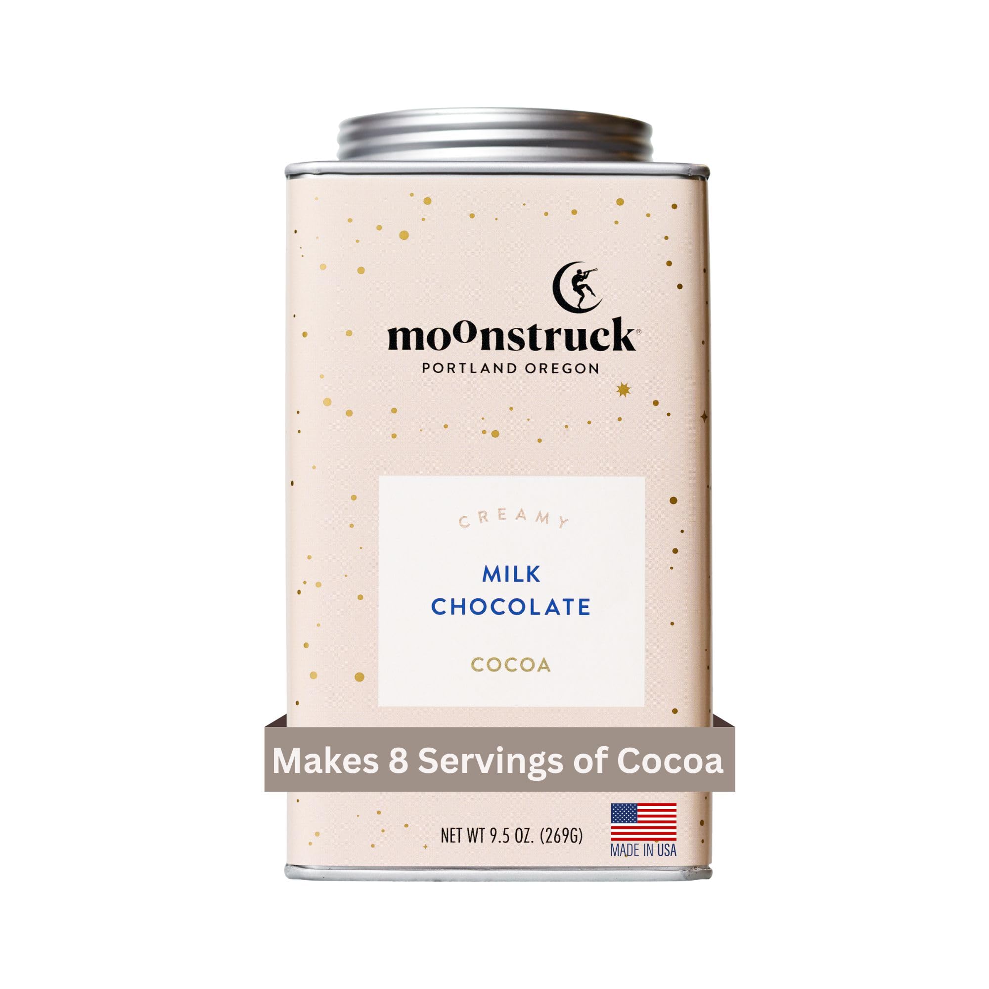 Moonstruck Chocolate Creamy Milk Chocolate Hot Cocoa Mix, 9.5oz (Pack of 1)