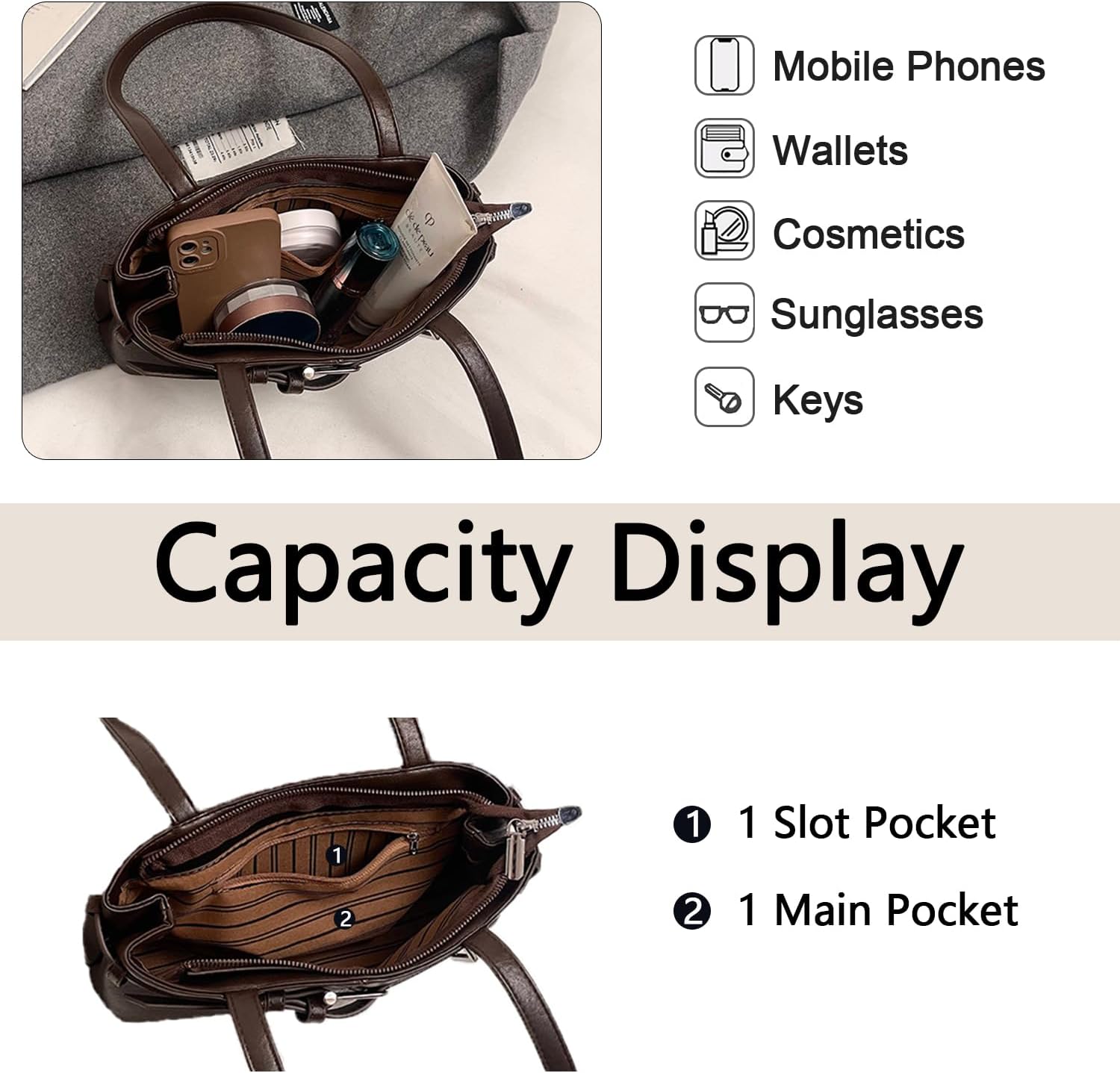 JYG Shoulder Bag for Women Vintage Y2K Hobo Purse with Belt Buckle Small PU Leather Underarm Satchel Handbag - Image 5