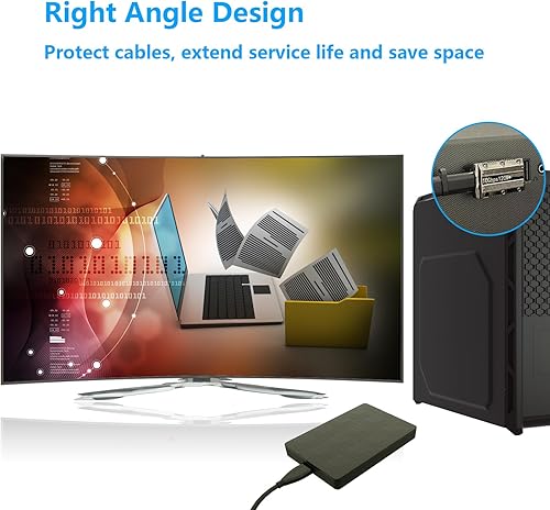 Miniatura 6 de RIIEYOCA Adaptador USB 3.1 GEN 2 macho a hembra tipo C de 90 grados para carga rápida de 120 W y transferencia Lightning de 10 Gbps, convertidor USB