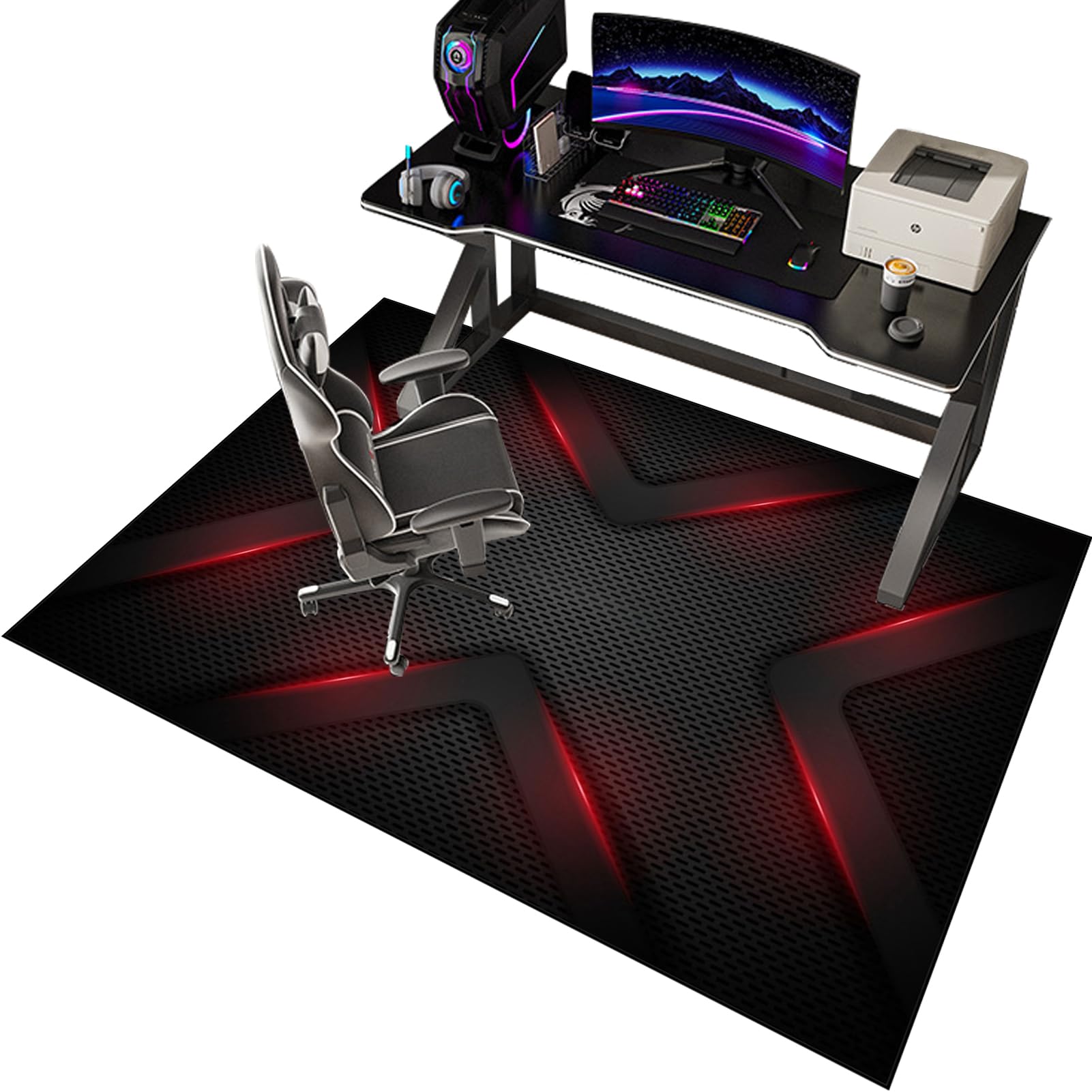 EYKWKB 120 x 140 cm Office Chair Mat for Carpets Carpet Protector Floor Mat Desk Chair Mat for Carpeted Floors Gaming Chair Mat Floor Protector for Office and Home Desk Chairs