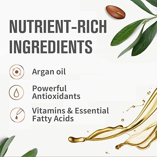 Miniatura 4 de NUSPA NUSPA Acondicionador sin enjuague con aceite de argán, crema hidratante que restaura y fortalece la loción para el tratamiento del cabello