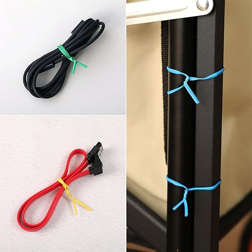 Miniatura 6 de Tangyinrd 300 lazos de plástico verde de 5 pulgadas, bridas para cables, para bolsos, herramientas de jardinería