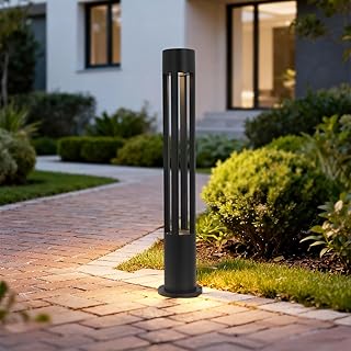 YATAI 80cm Black Outdoor LED Bollard Light with GU10 Holder