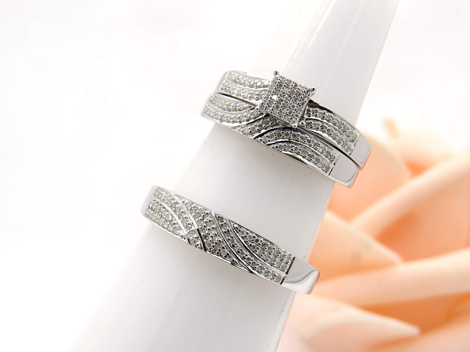 Dazzlingrock Collection 0.15 Ctw Round Black & White Natural Diamond Ladies Fashion Stud Earrings, Sterling Silver