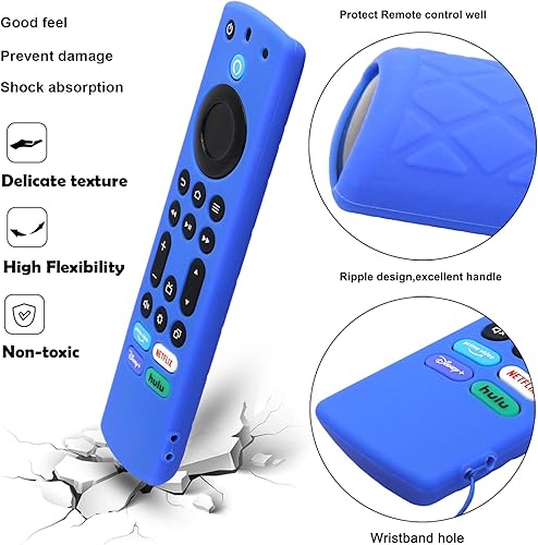Vista 15 de Pinowu Funda de silicona para control remoto (2 unidades) para Fire TV Stick 4K Max/Insignia/Pioneer/Omni Series Fire TV Alexa Voice Remote mejorado