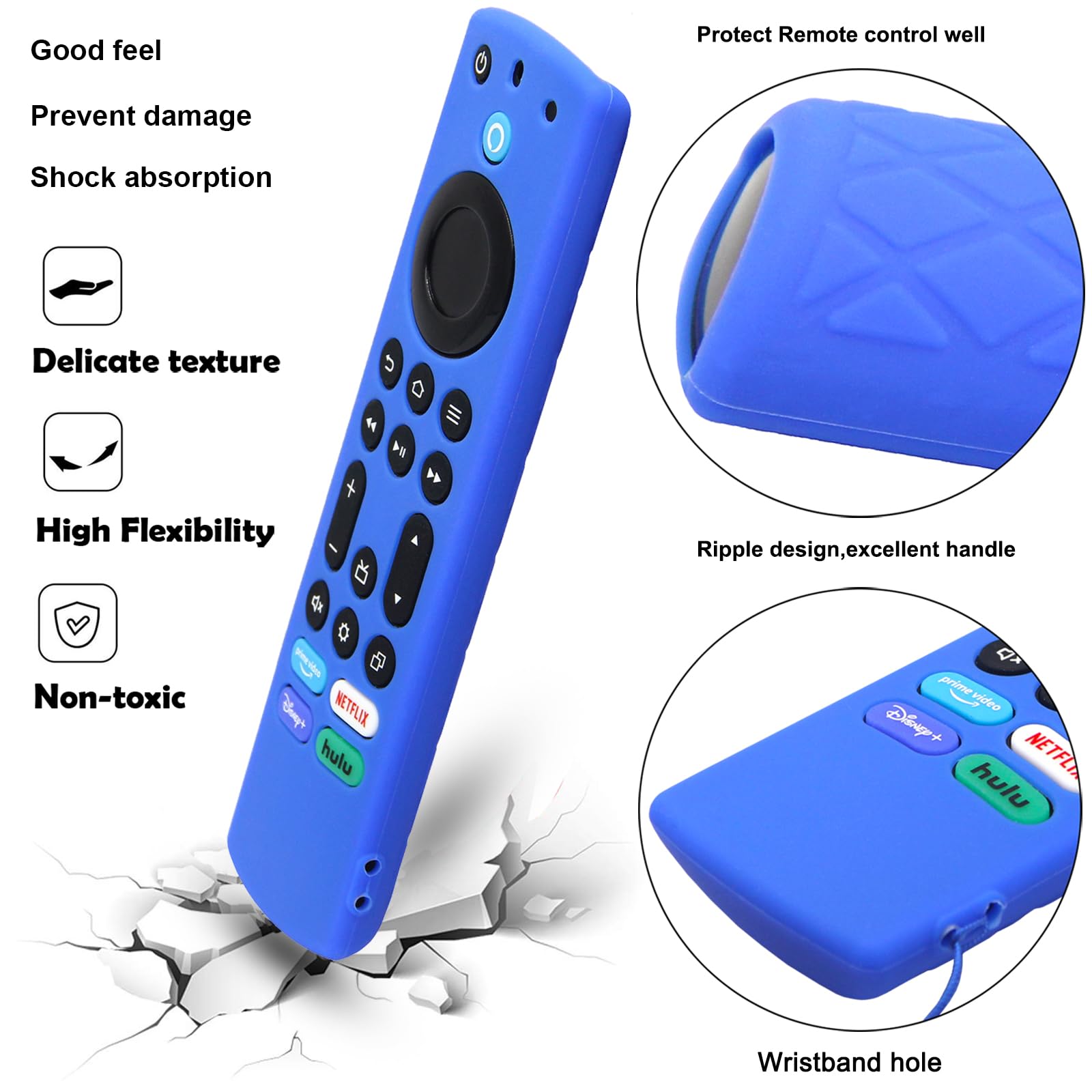 Pinowu Silicone Remote Case (2pcs) for Fire TV Stick 4K...