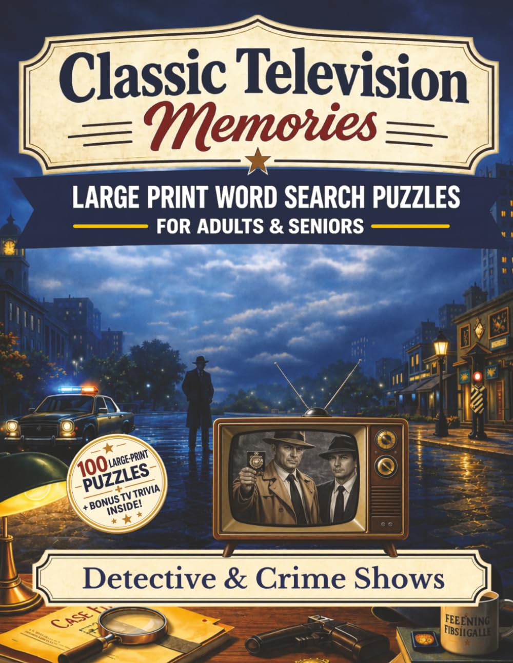 Classic Television Memories: Detectives and Crime: Large Print Word Search Puzzles for Adults & Seniors — 100 Nostalgic Puzzles Featuring Beloved ... Crime-Solvers, with Bonus Classic TV Trivia