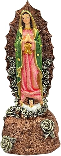 Morin  Esculturas decorativas - Perfecto para la decoración  Adornos de salón  Figura decorativa Virgen de Guadalupe 14.2 in - Decoración natural