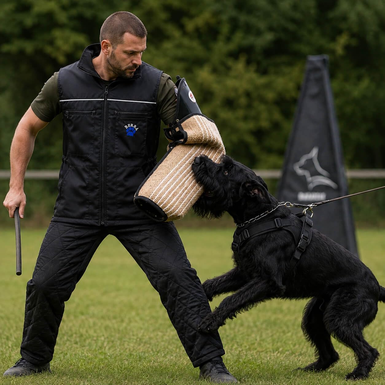 Berra Hundesportweste PRO Hundeführerweste schwarz (M)