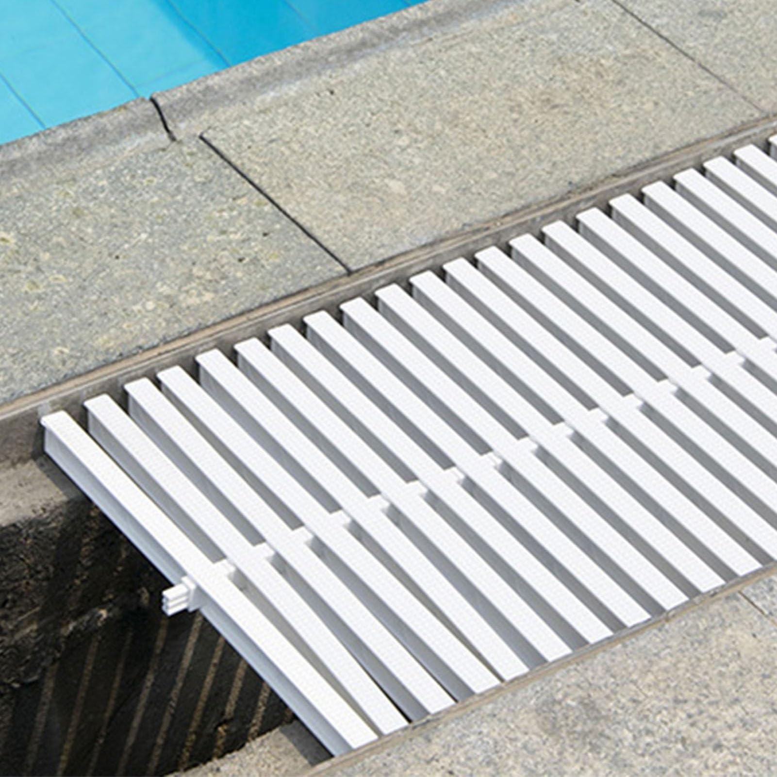 Griglia di Troppo Pieno per grondaia Esterna, griglia di Scarico per Bordo Piscina, Copertura di Giunzione a Tre Fori per drenaggio di Cortili, Case e Ville (Bianca, 18 cm/2 Pezzi)