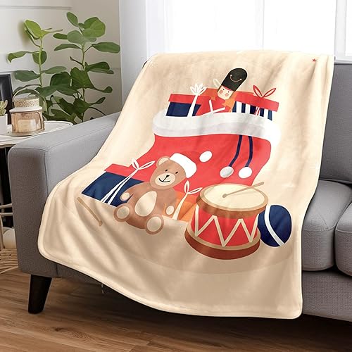 Miniatura 2 de Manta de dibujos animados Feliz Navidad, divertida muñeco de nieve, acogedora franela, lavable, decoración del hogar, sala de estar, dormitorio,