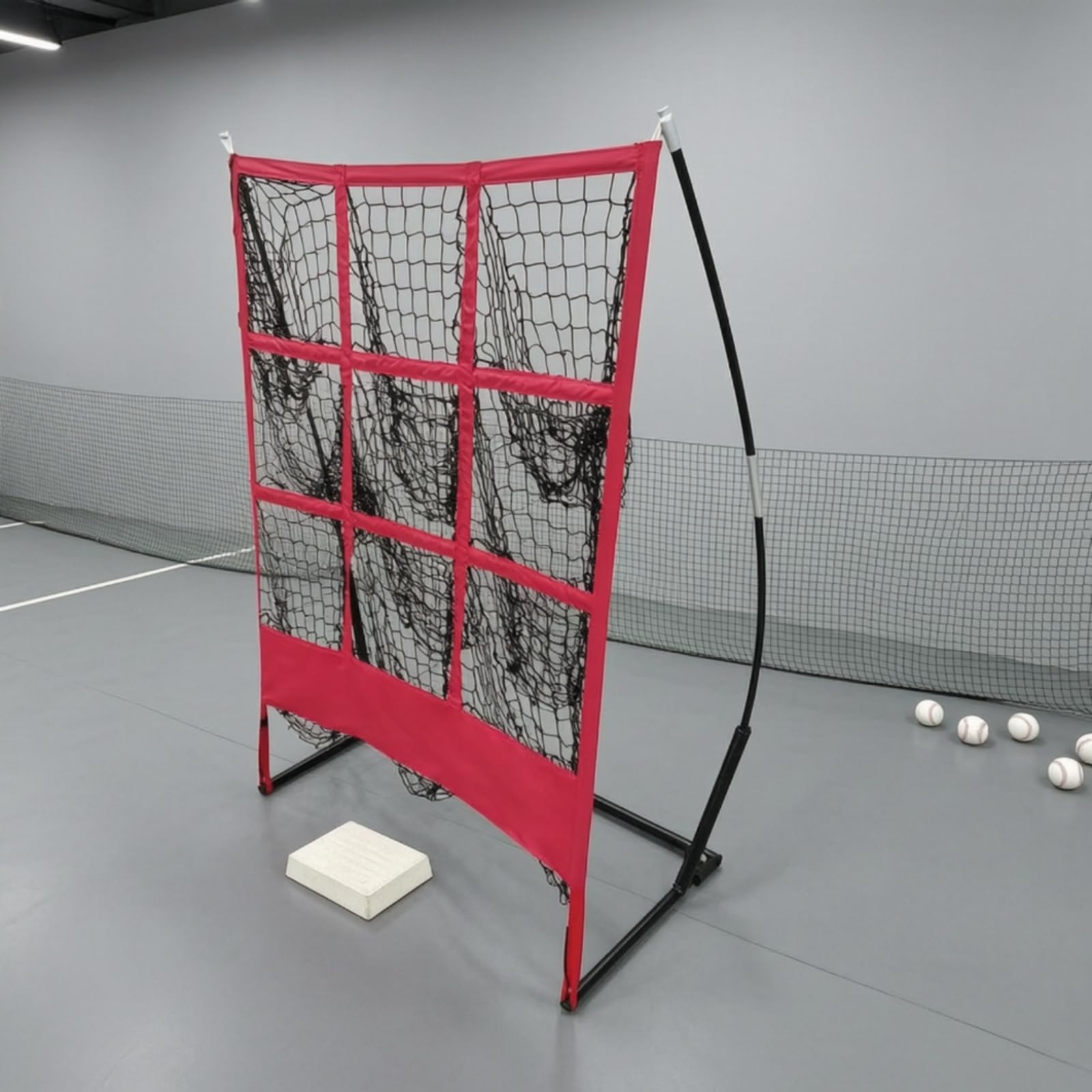 Red Béisbol con 9 Secciones Portátil Bateo Resistente para Entrenadores, Jardín
