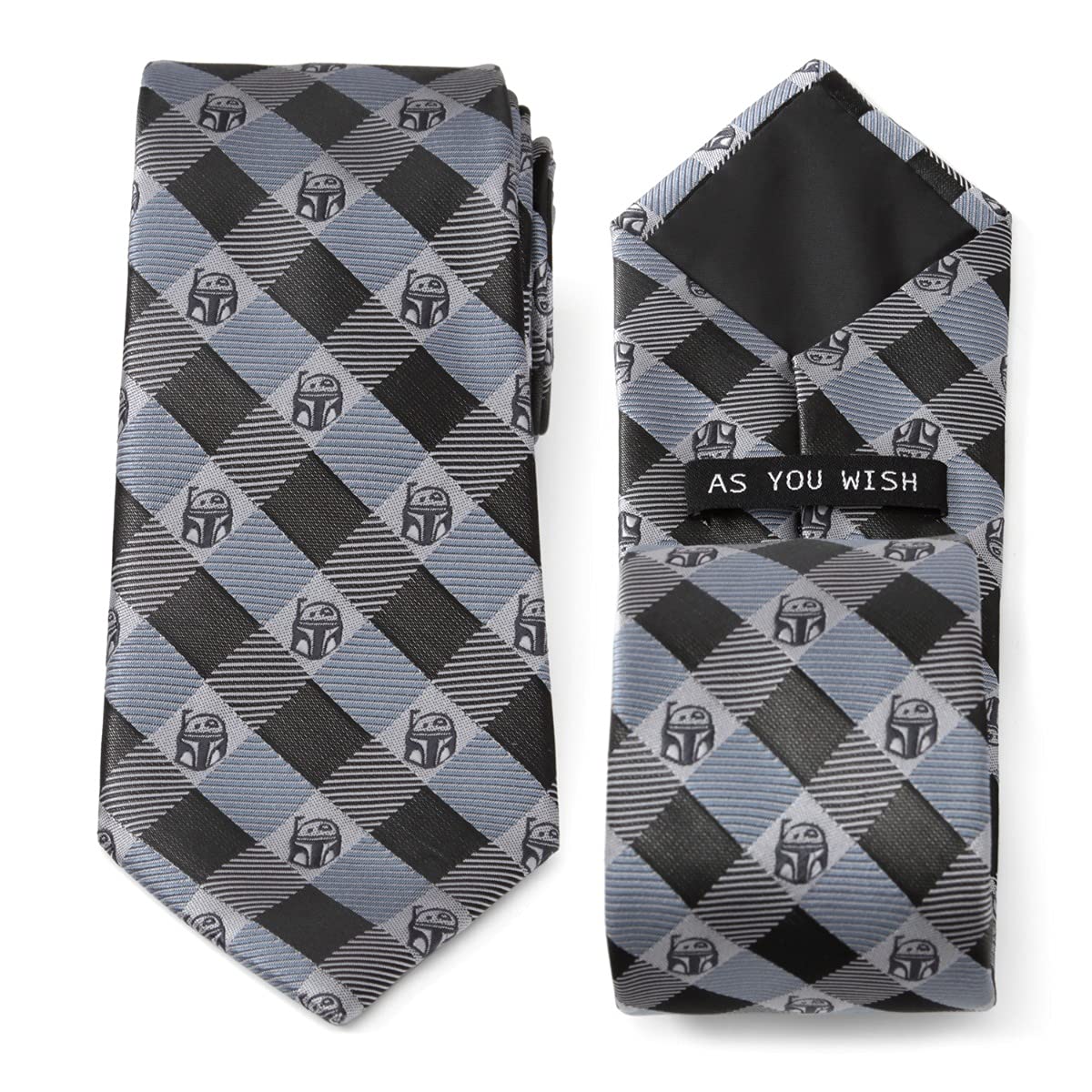 Cufflinks Inc. Boba Fett Blue Plaid Mens Tie