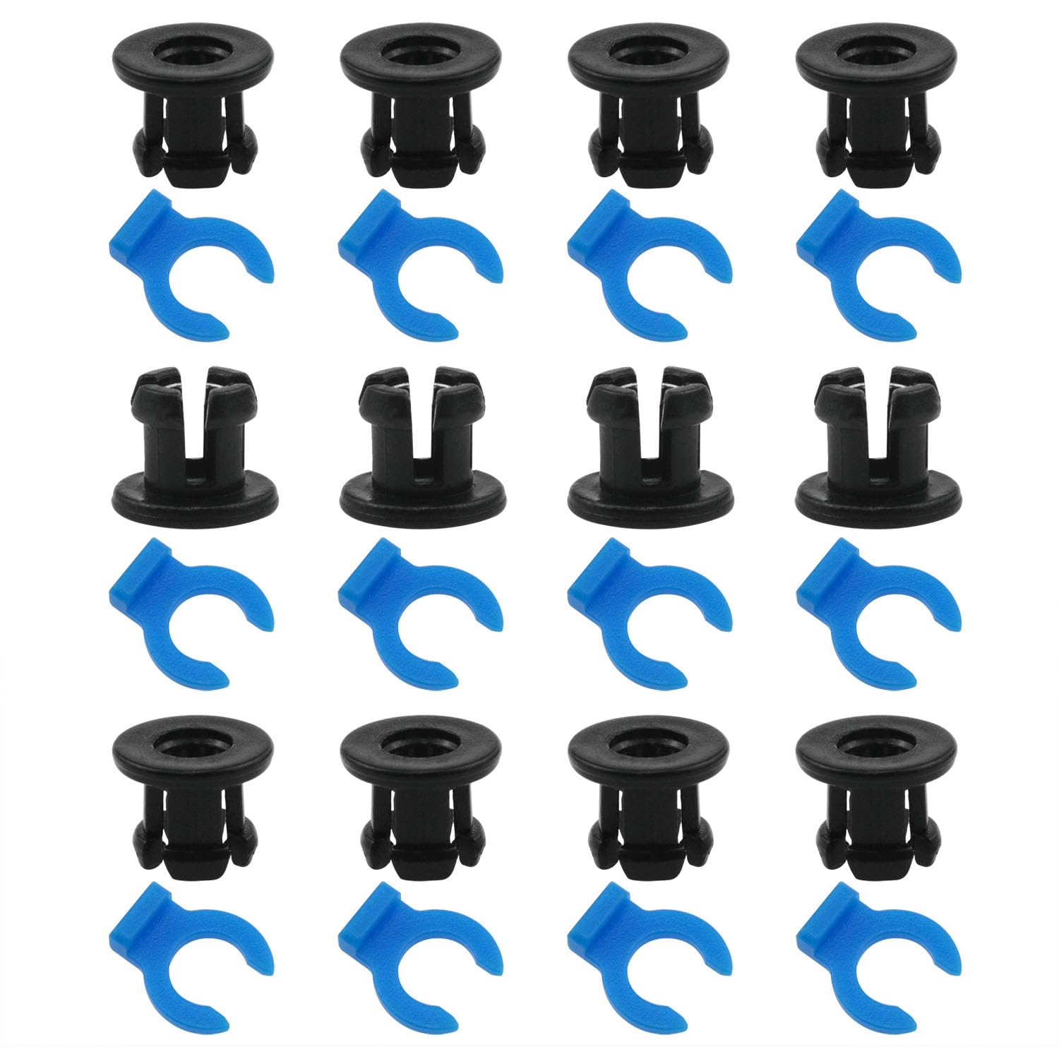 Lovelysp Bowden Tube Coupler Bowden Collet and Clip Set 3D Printer Accessories for 4mm Bushing -12 Set