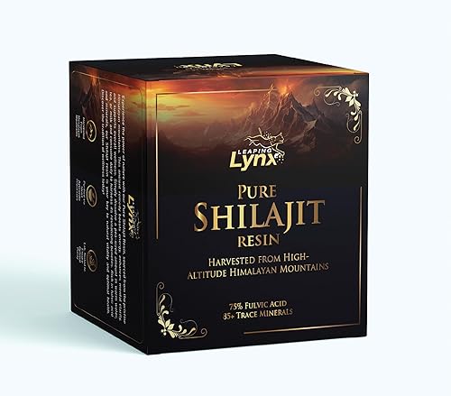 Resina Shilajit del Himalaya 1,000 mg Shilajit pura orgánica natural  Grado de oro Cosechada alpina, secado al sol y purificada en laboratorio para