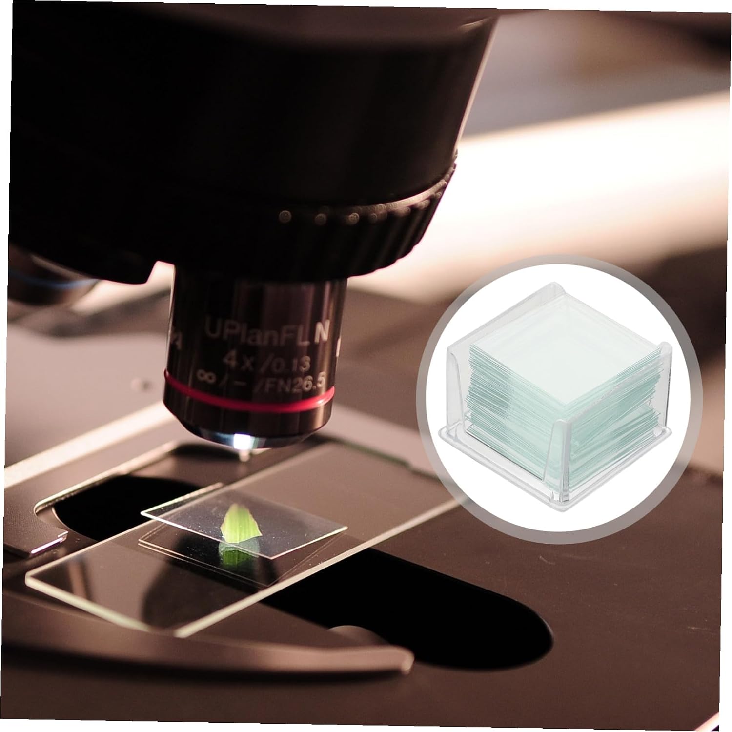 1000 Pcs Glass Cover Slips for Microscope Laboratory Use Precision-Made Square Coverslips with Smooth Design for Reliable Sample Observation Vacuum Packed
