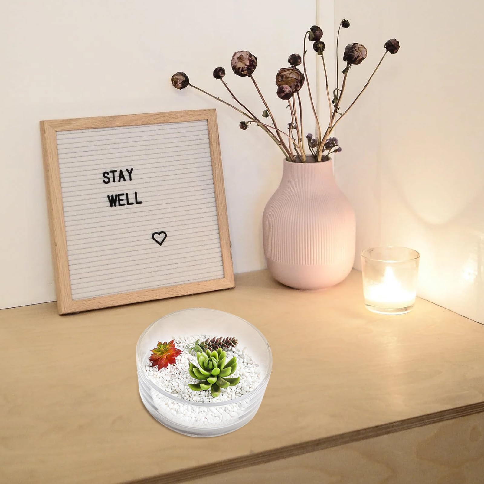 Yardenfun Vidrio Transparente Maceta Hidropónica para Plantas, Decoración