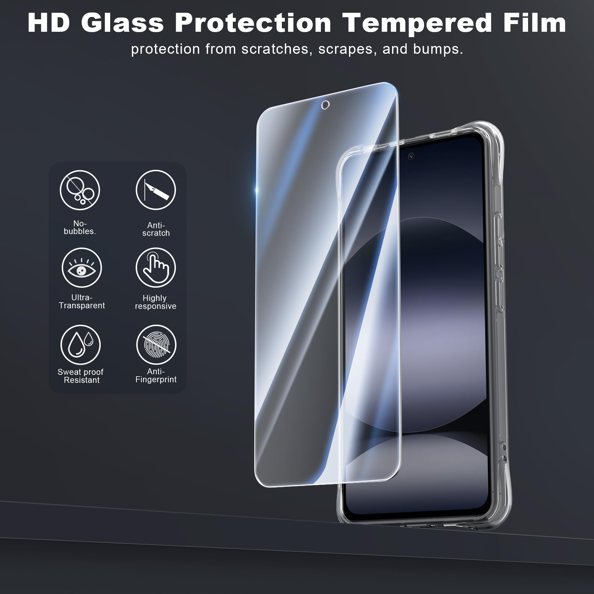 BEEJTUNY Case For Xiaomi Redmi Note 14 5G, Transparent Protective Cover With Gradient Glitter, Soft And Beautiful Bumper Shell, Stylish Shockproof Cover. Black - View #6