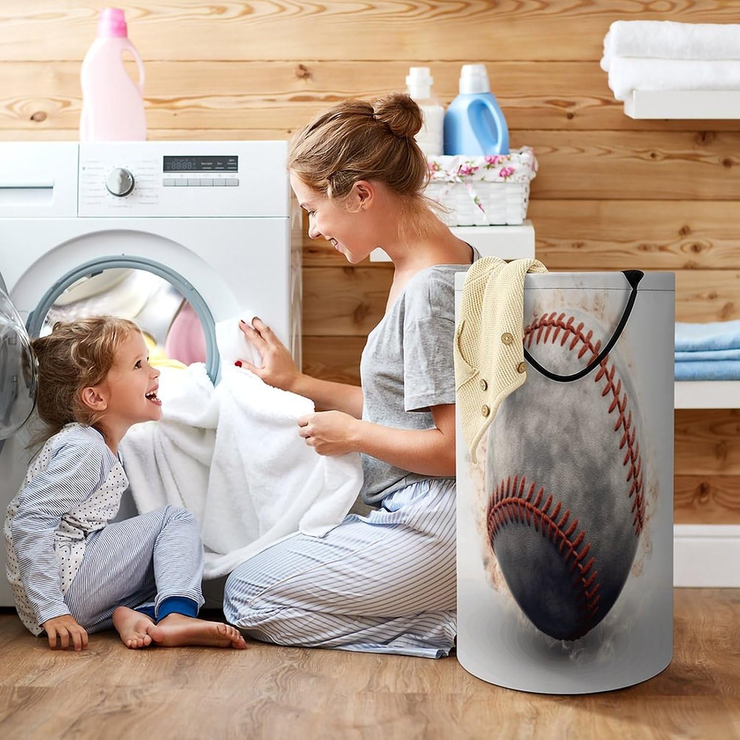 Dirty Clothes Basket Extra Large 110l Open Top Laundry Hamper With Portable Carry Handles, Foldable Waterproof Clothes Basket Spacious Laundry Bag For Bedroom Bathroom Laundry Room Dorm