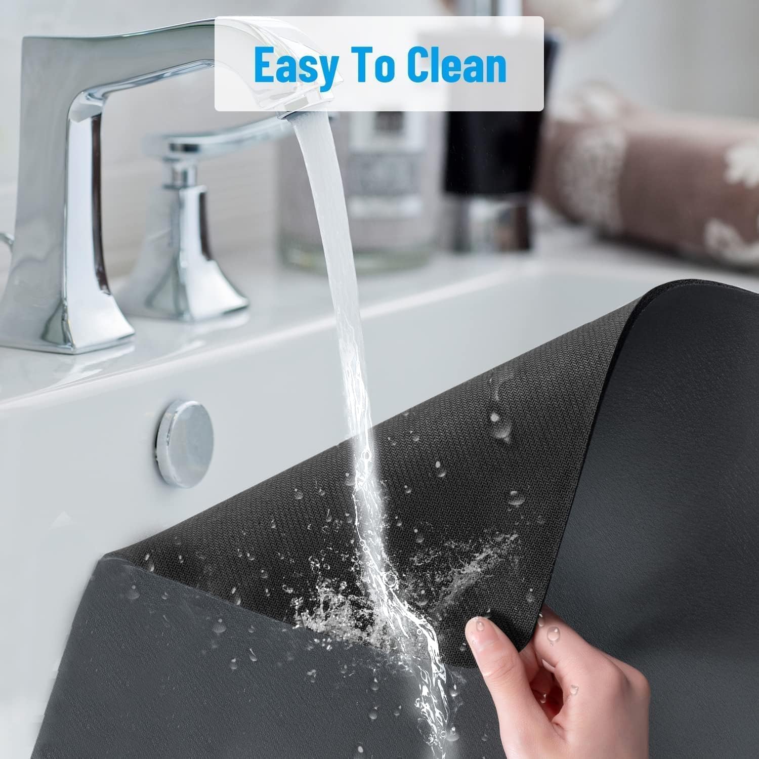 AERYS 30 x 50 cm Dish Dry Mat | Microfiber Home Drying Mat | Reversible Mat | Kitchen Absorbent Mat for Kitchen, Home, Office and Laundry | (1, 30 x 50 cm) 3