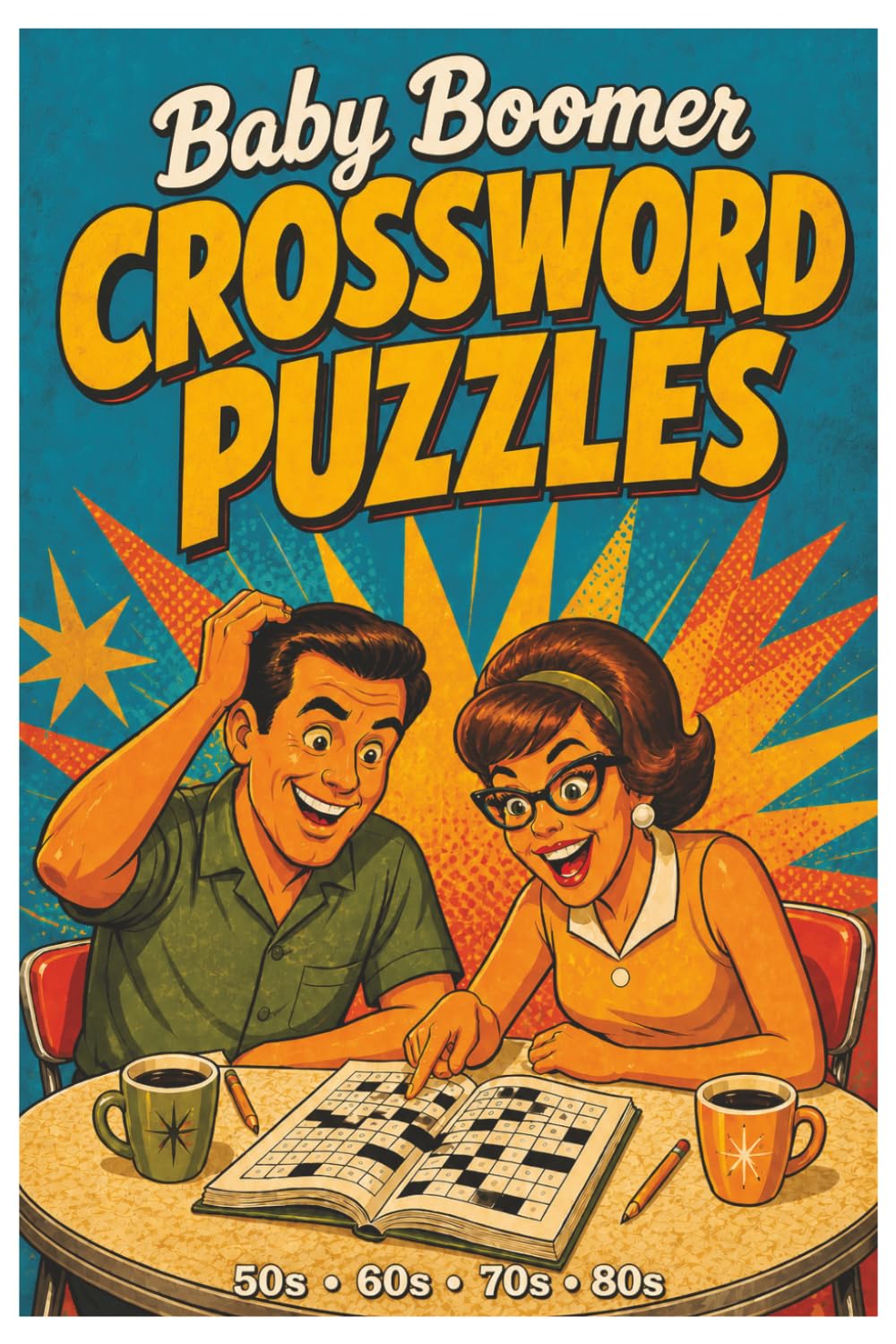 Baby Boomer Crossword Puzzles: Easy Fun and Relaxing Puzzles Filled with Nostalgic words from the 1950s, 60s, 70s & 80s | 6x9 inches, 120 pages | 50+ Puzzles
