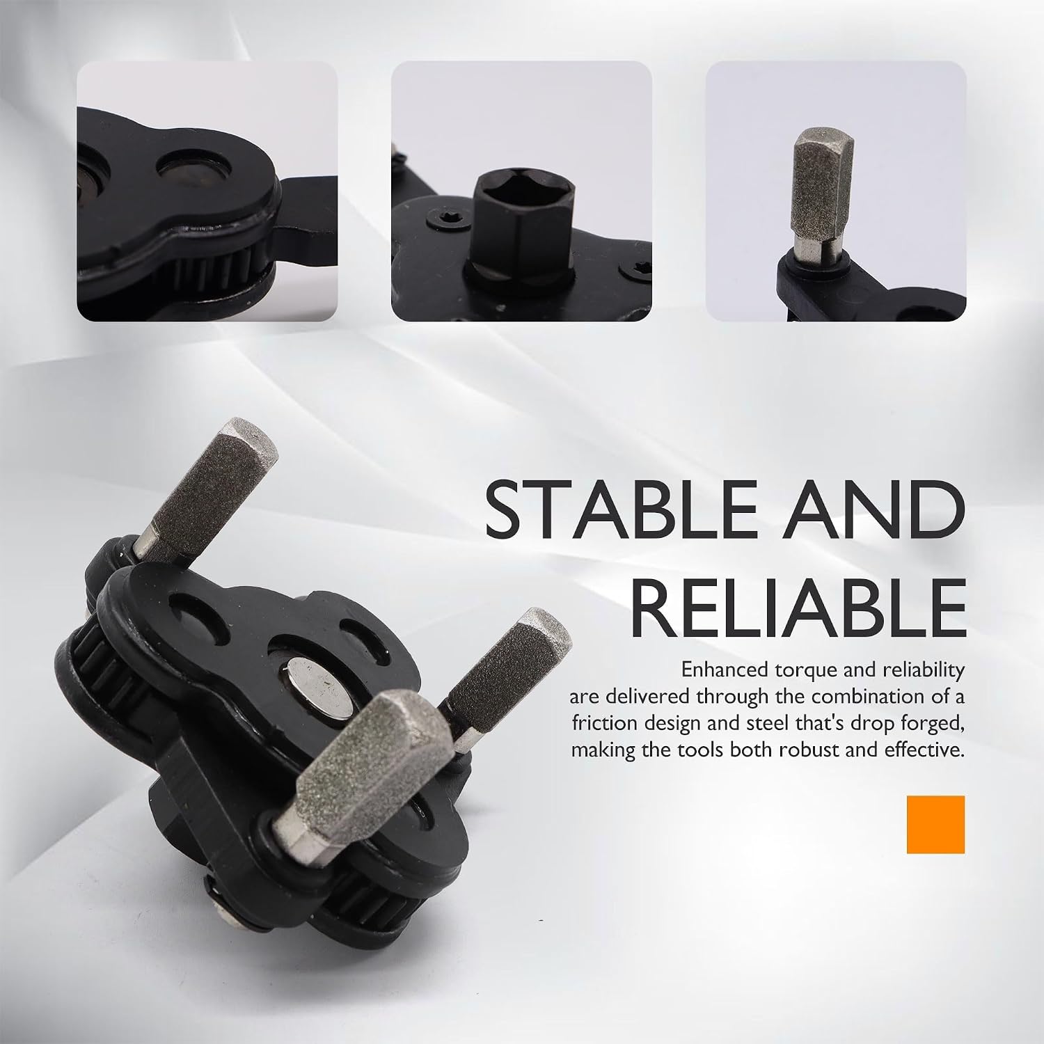 Adjustable Oil Filter Wrench 2-3/8 to 3-3/4 inch 60-95mm Universal Oil Filter Removal Tool 3/8 inch Drive Cap Style Oil Filter Tool