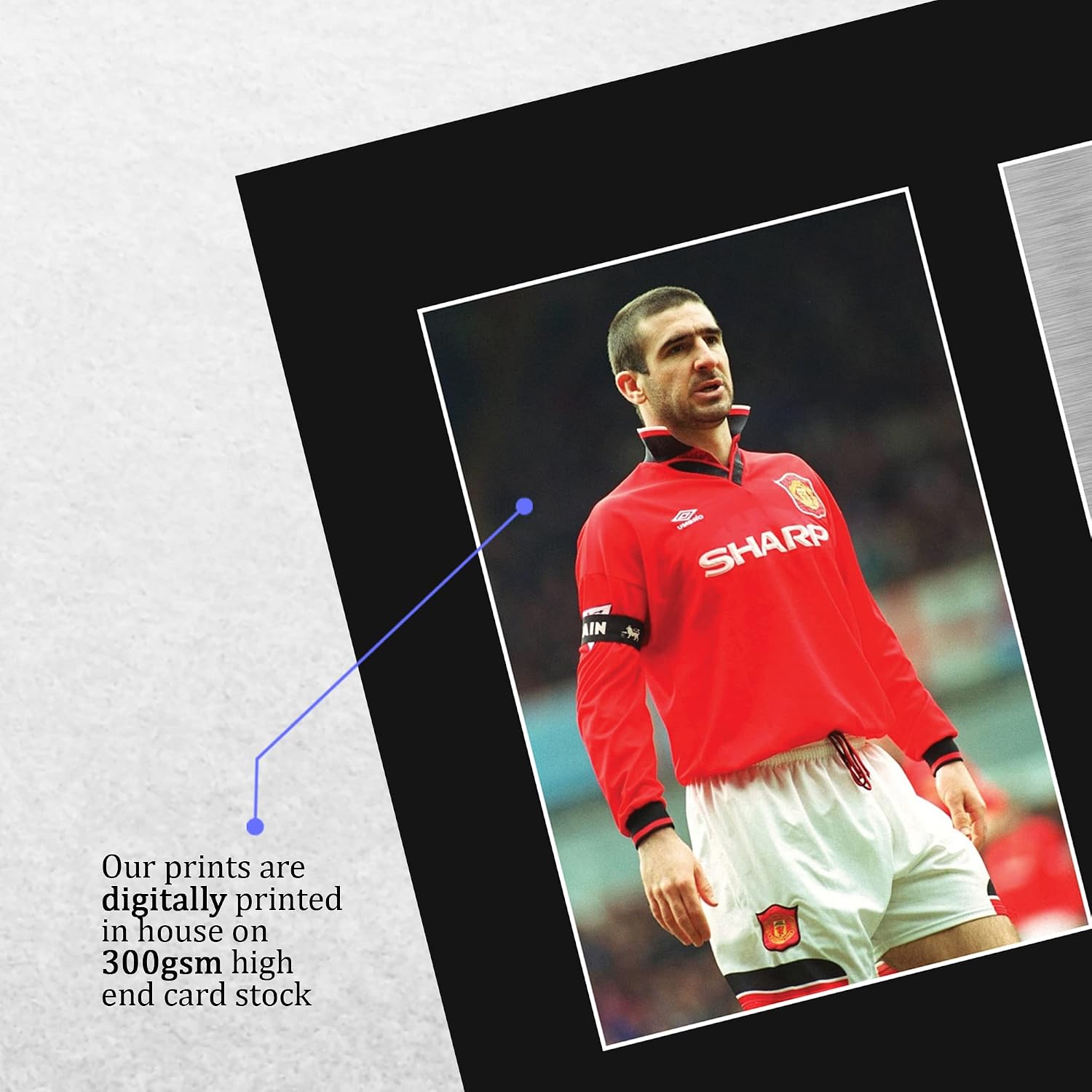 HWC Trading USL Eric Cantona Man Utd Gifts Printed Signed Autograph Picture for Soccer Fans and Supporters - US Letter Size