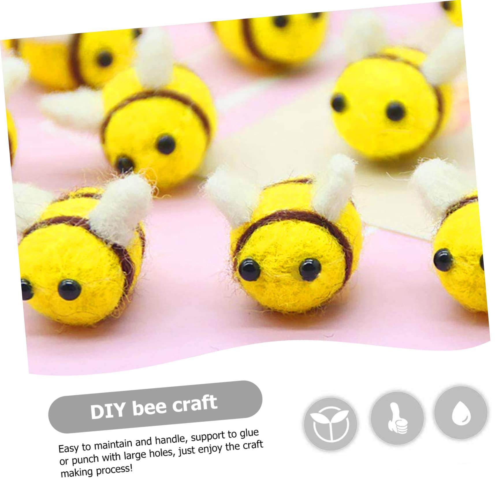 Amazon | OATIPHO ウールフェルト蜂クラフト 10個セット Diy 手作り