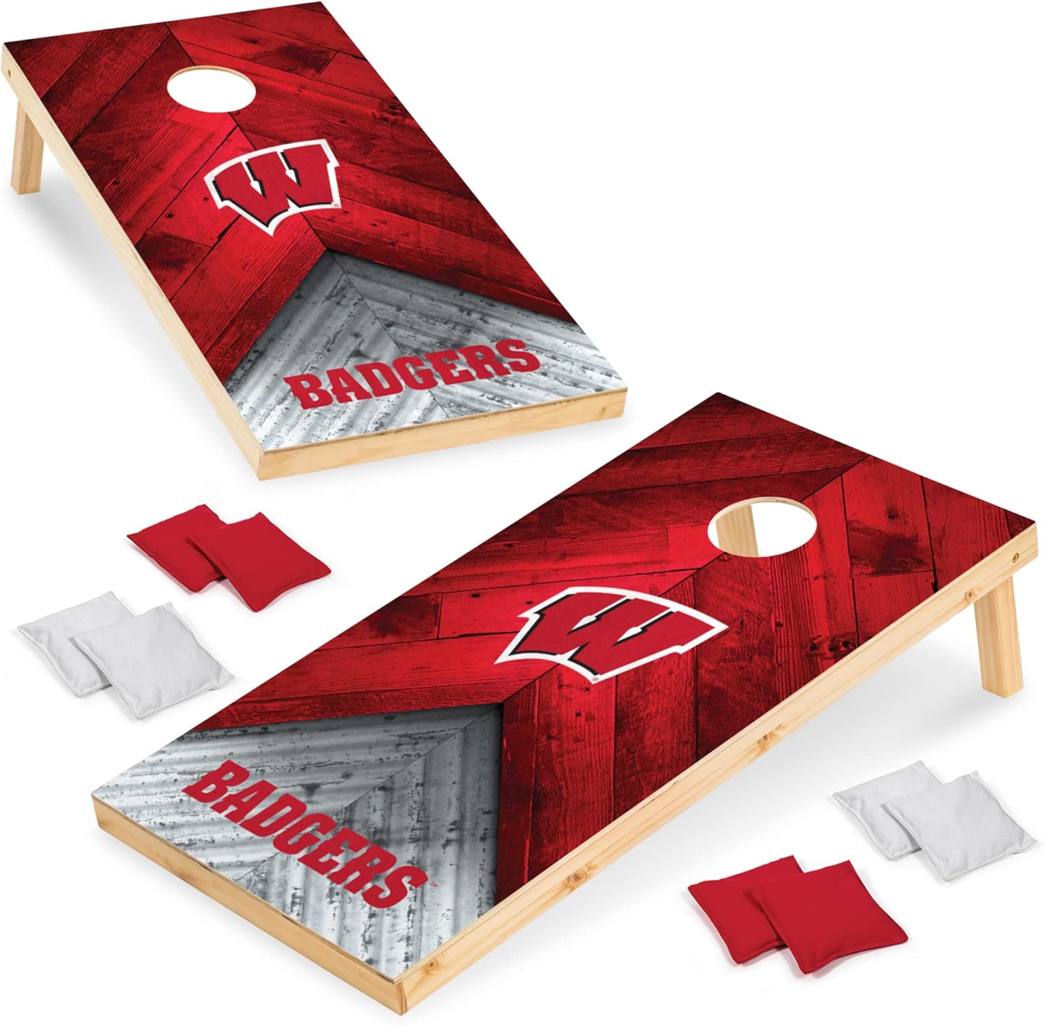 Wild Sports 2' x 4' Regulation Size College Set with Direct Print HD Team Graphics Great Gift for Any NCAA Fan! Bean Bag Toss Family Outdoor Game