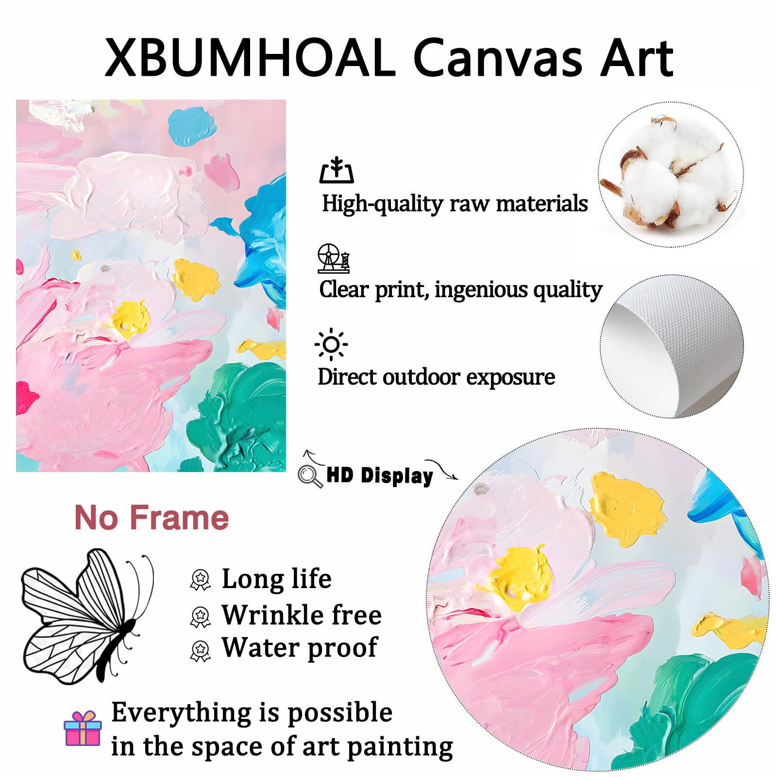 Acquista Pittura astratta colorata Moderna arte su tela Moda Grande forma di illuminazione Immagini a parete per soggiorno Stampa di poster orizzontali in Italia a partire da 1.05
