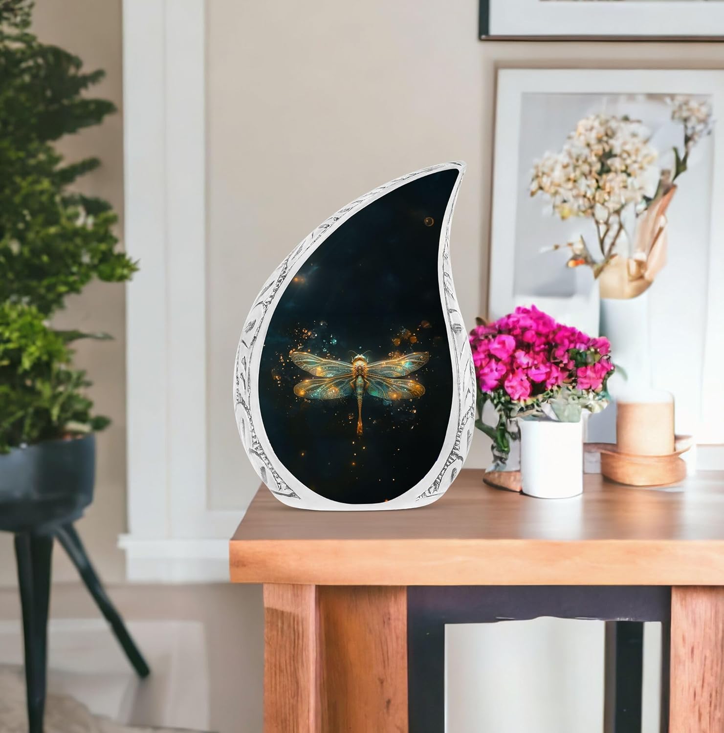 Dragonfly Urn - Small Urns for Human Ashes Keepsake - Urn for Ashes Adult Male - Burial Urns for Adult Human Ashes - Urns for Human Ashes Adult Female - Memorial Urns for Human Ashes - 3 Inch 1 Pcs