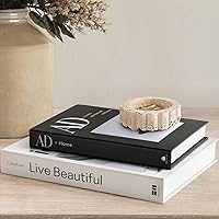 Innoicco Set of 2 Faux Decorative Books with Hidden Storage - Coffee Table Bookshelf Decor Boxes for Photos & Keepsakes