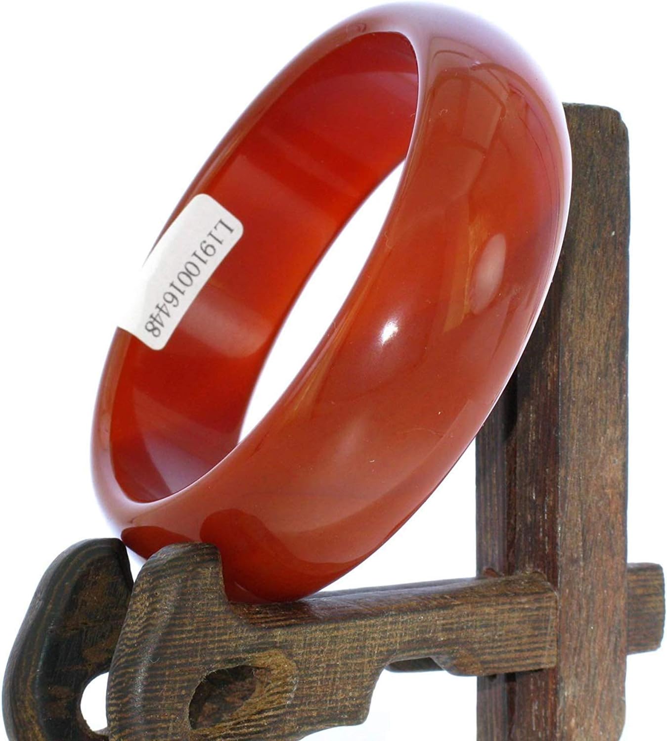 2.4" China Certified Nature Red Chalcedony Jade Women's Bangle Bracelets 6448