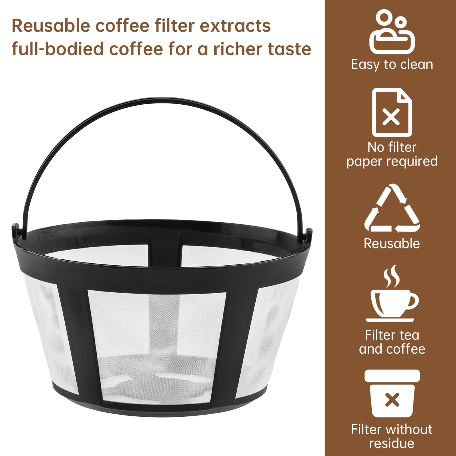 Reusable Coffee Filters - 4 Pack, Fits Mr. Coffee -3