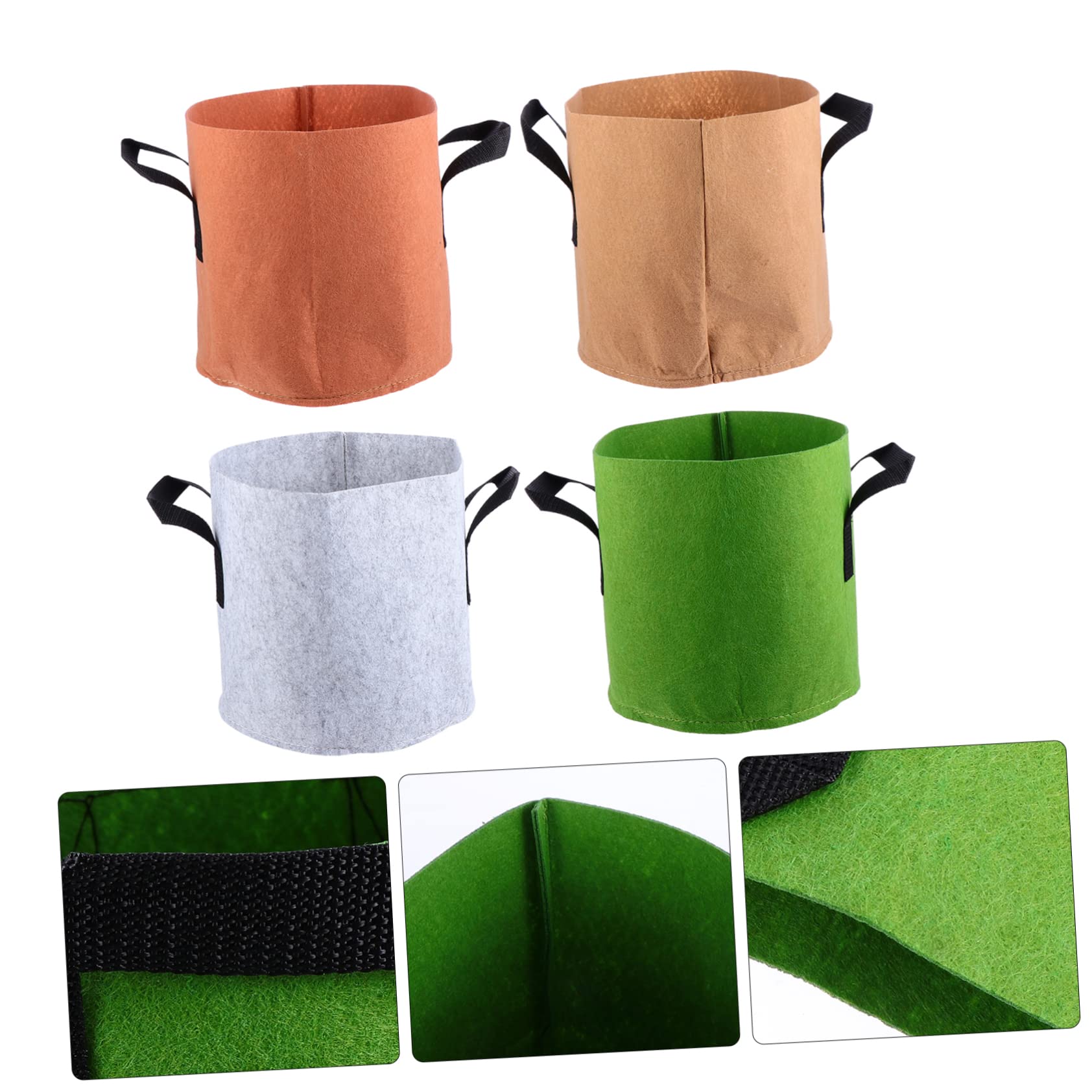 UKCOCO 2 Series Bolsa De Plantación De No Tejida Gruesa Y Transpirable para Jardín Bolsa para Almacenamiento De Plantas Y Exterior 4 Piezas*2