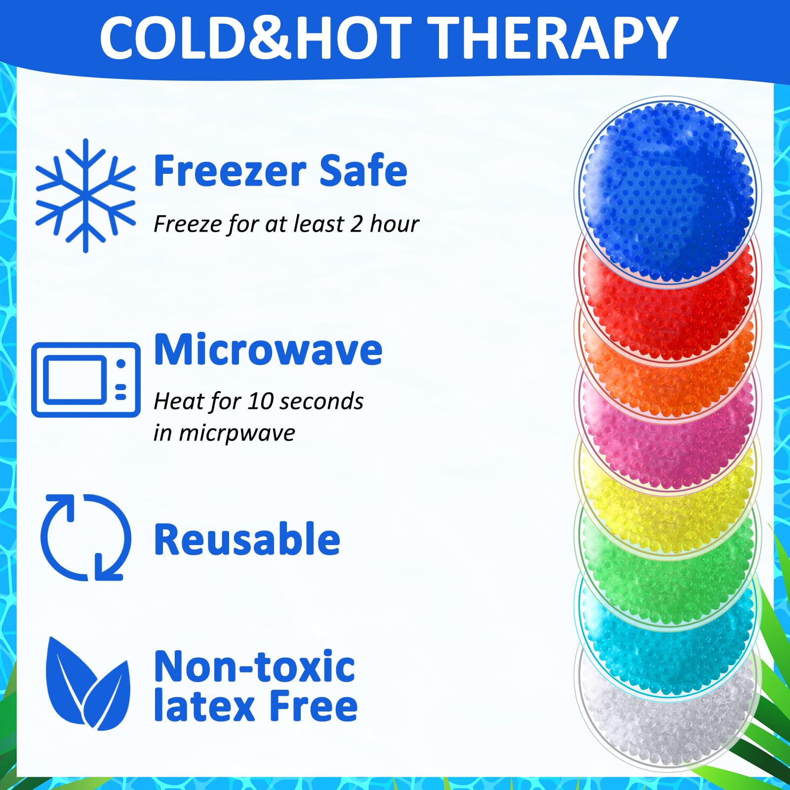 TrelaCo Paquete de 80 paquetes fríos Boo Boo para lesiones, paquetes de hielo pequeños coloridos para cara redonda caliente y fría, paquete de hielo para dientes del juicio, paquete de hielo, compresa