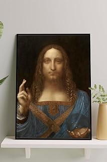 Postermanya (pster14715) Salvator Mundi - Vinci Sanatsal Çerçeveli Tablo 50 x 70