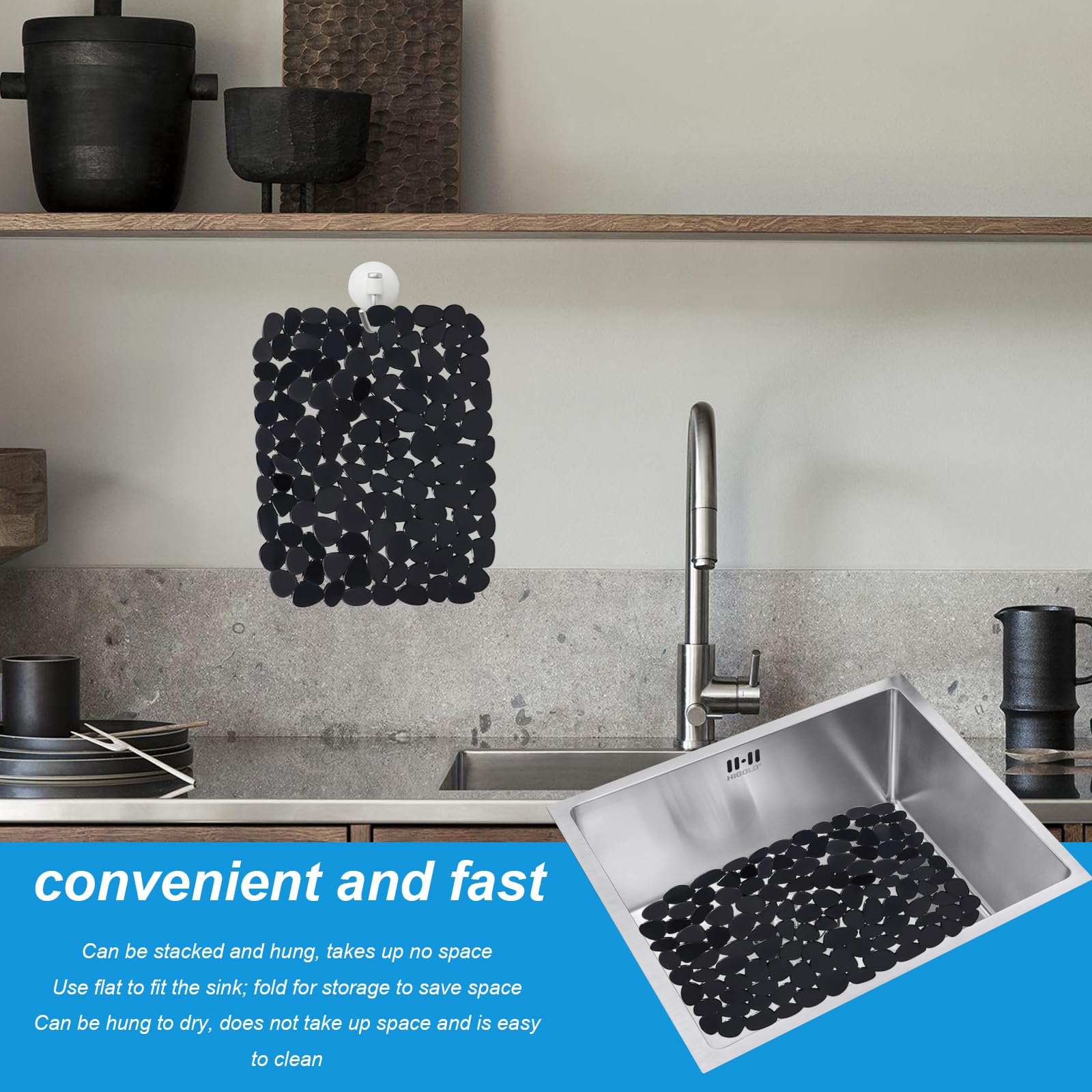 Tappetino Lavello Cucina In PVC - 2 Pezzi 30x40 Cm Antiscivolo | Protezione Da Graffi E Rumore