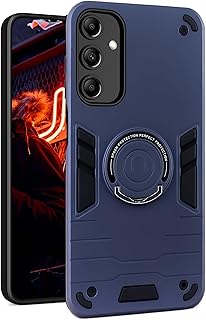 Dl3 Mobilak for Samsung Galaxy A16 5G/4G Case with Kickstand, Shockproof and Anti Scratch Magnetic Ring Holder Stand Protective Phone Cover (Blue)