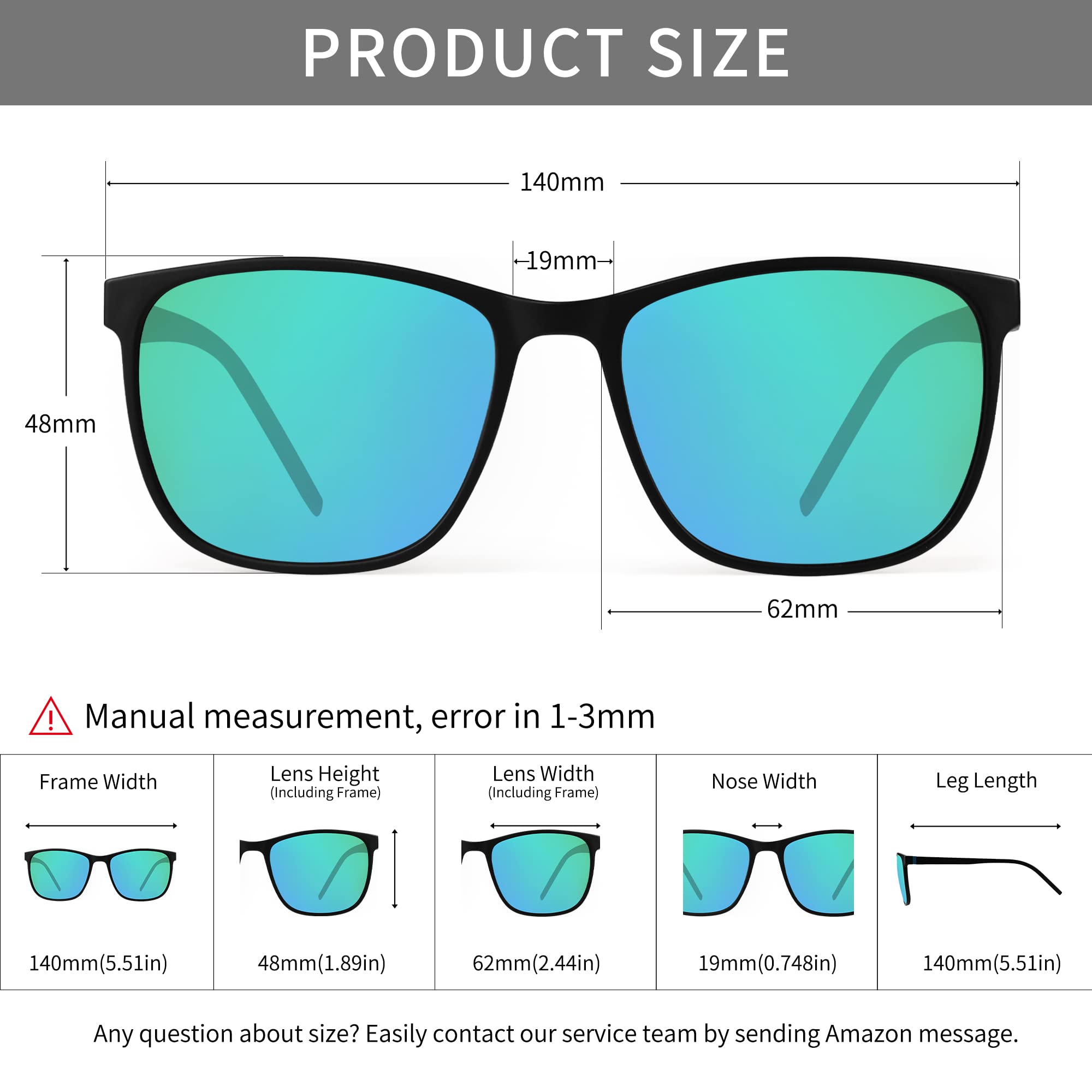 Gafas de sol polarizadas para hombres y mujeres aviador de gran tamaño con lentes retrovisores UV 100% protección (3 paquetes), Negro mate, gris/negro mate, rojo/negro mate, verde