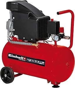 Einhell Compresseur à air TC-AC 190/24/8 (1500 W, Cuve de 24 L, Pression 8bar, Débit d’aspiration 165 l/min, Réducteur de pression)