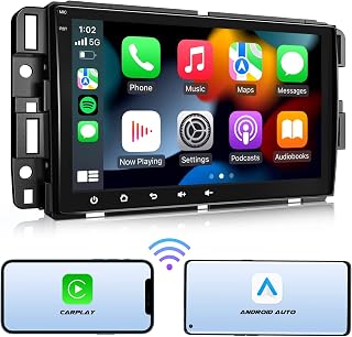 Eonon CarPlay & Android Auto Car Stereo Receiver, Android 10.0 Car Stereo Ultra-Thin 3+32GB Car Radio, Compatible with Chevrolet/GMC/Buick, 8 Inch-Q80Pro