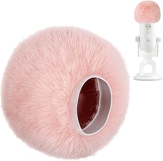 Pop Filter/Windscreen for Blue Yeti and Yeti Pro Microphones, Furry Mic Cover for Wind