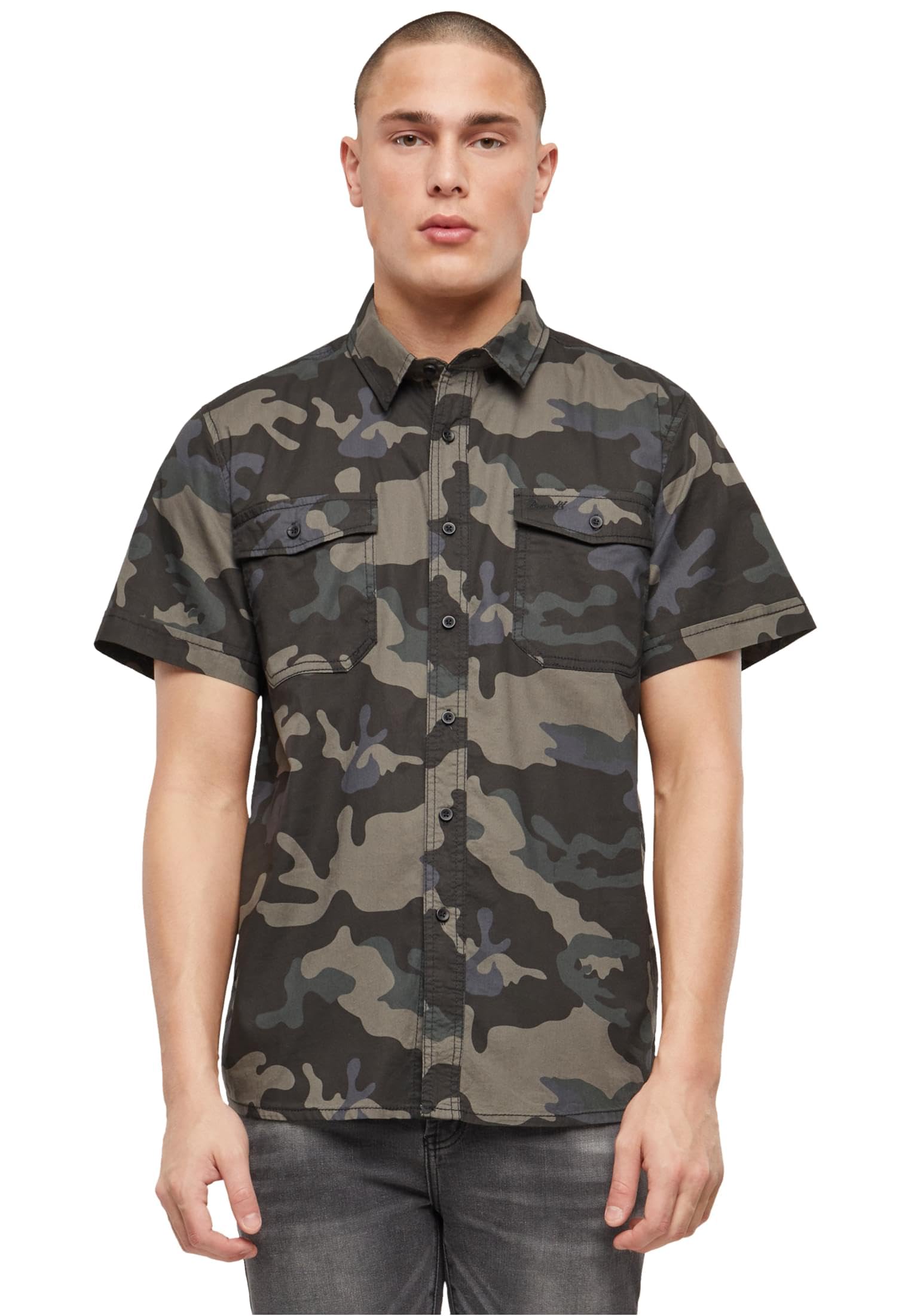 Brandit Roadstar Shirt Short Sleeve, color: darkcamo, size: XXL