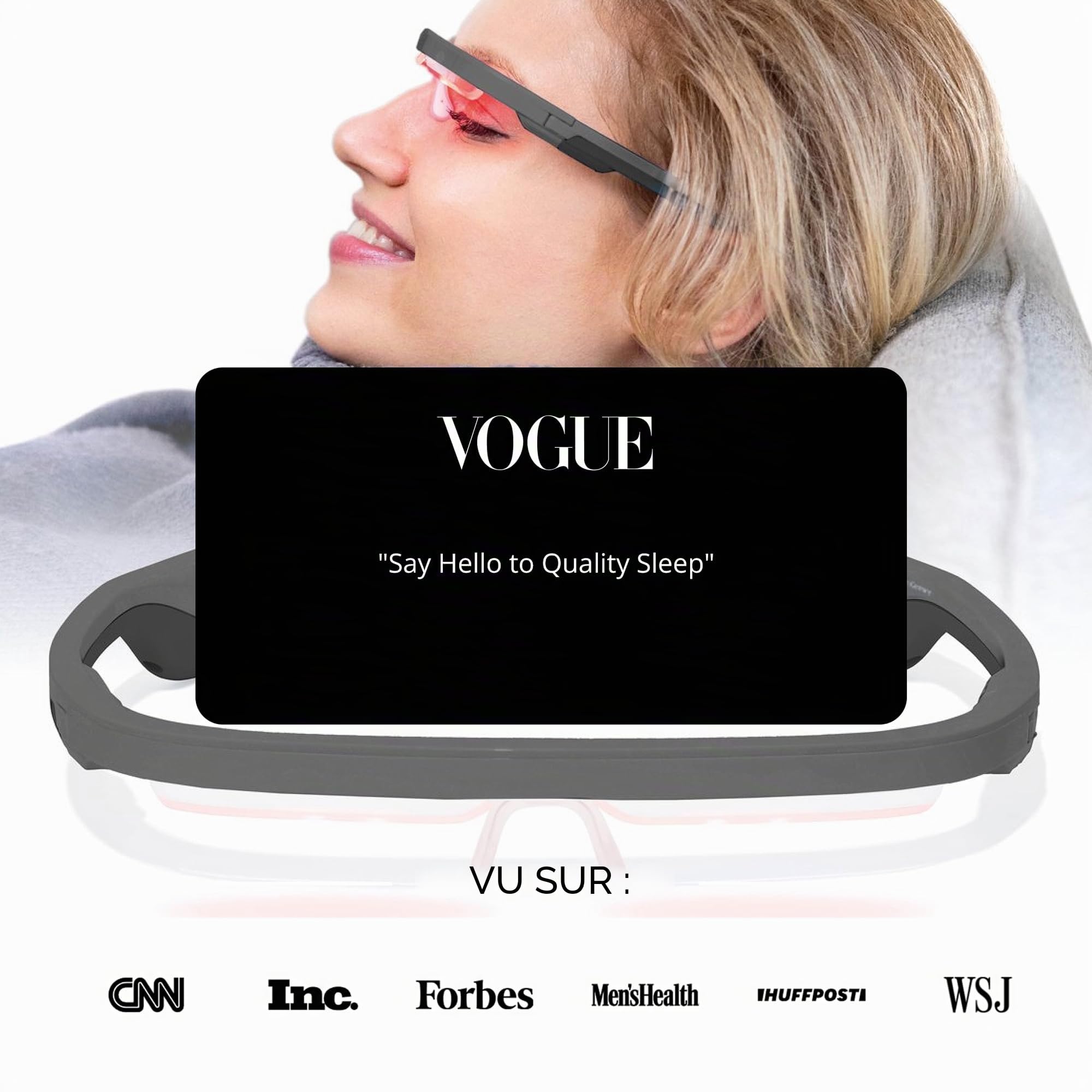 AYO + Lunettes de luminothérapie : Carbon Black Limited Edition - Maximisez le sommeil, l'énergie et l'humeur - Lumière rouge unique de 670 nm pour la santé des yeux - Votre alternative à la lampe à