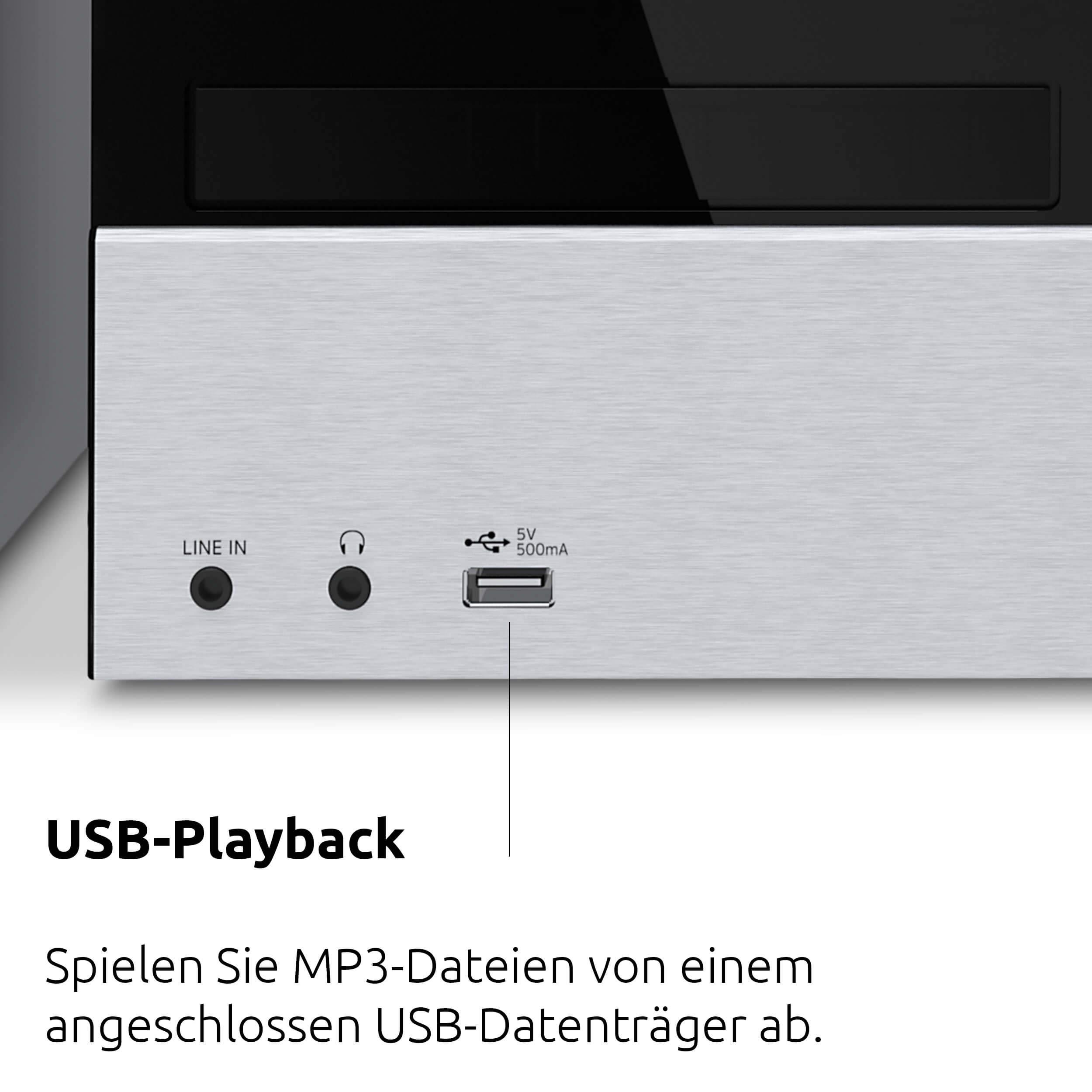 TechniSat DIGITRADIO 750 - Micro Audio System Kompaktanlage (DAB+, PLL UKW Radio, CD-Player, Bluetooth, AUX, Kopfhöreranschluss, 100 Watt RMS)