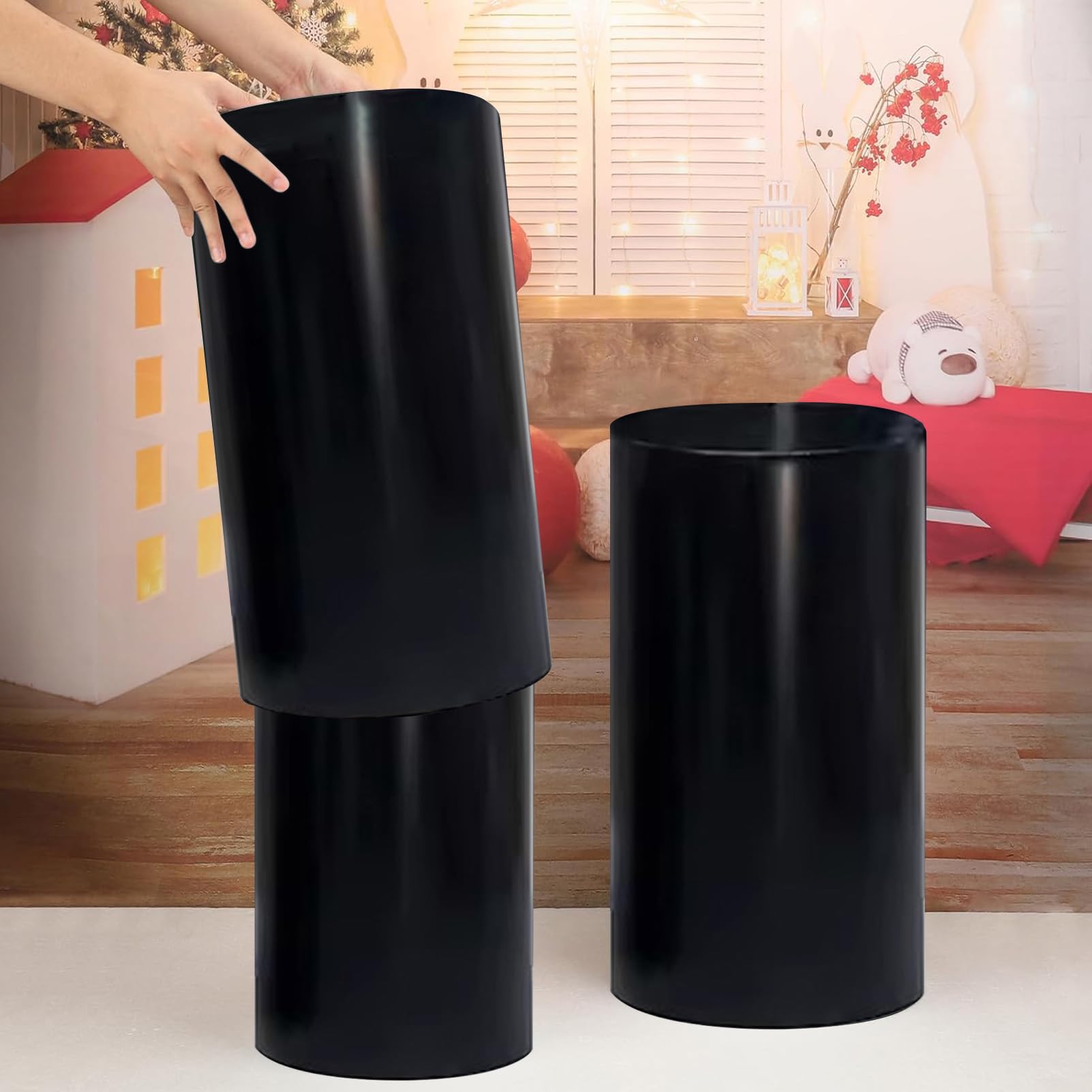 Zylinderständer Aus PVC – 3er-Set, Wasserfest & Klappbar, Ideal Für Kuchentische, Dekoration & Partys