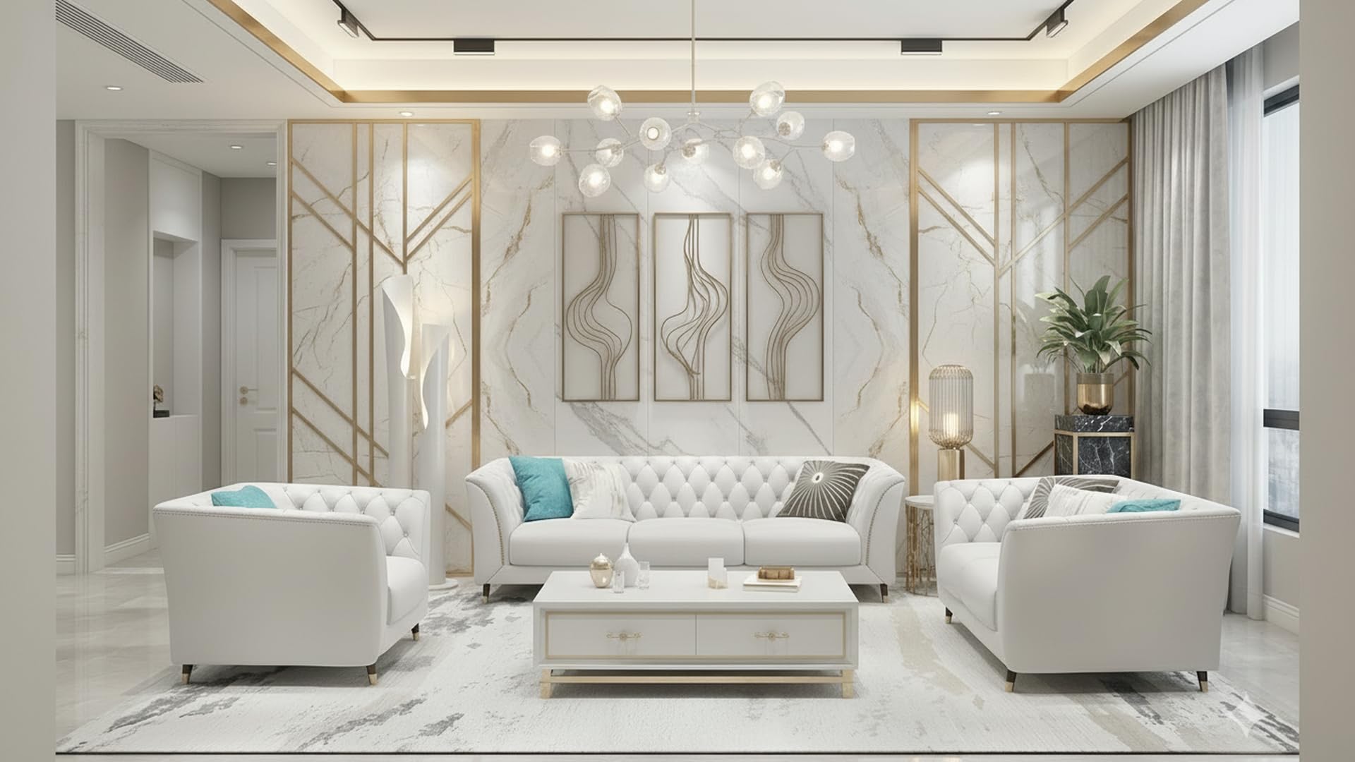 Solid Wood 3+2+1 Seater Leather Sofa Set for Living Room | 6 Seater Premium Leatherette Sofa Set | Luxury Wooden Couch Furniture with Cushions (White, 3+2+1 Seater Sofa)-image-49